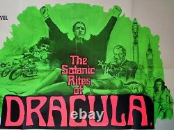 THE SATANIC RITES OF DRACULA (1973) original UK quad movie poster HAMMER HORROR