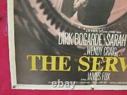 THE SERVANT ORIGINAL 1963 UK QUAD CINEMA FILM POSTER LINEN BACKED Dirk Bogarde