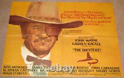 THE SHOOTIST -John Wayne's last western -RARE 1976 UK original 30x40 quad poster