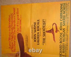 THE SHOOTIST -John Wayne's last western -RARE 1976 UK original 30x40 quad poster