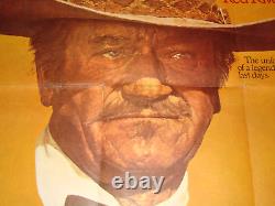 THE SHOOTIST -John Wayne's last western -RARE 1976 UK original 30x40 quad poster