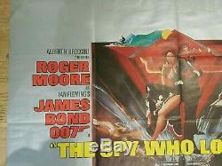 THE SPY WHO LOVED ME original UK quad movie poster JAMES BOND 007 Roger Moore
