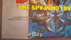 THE SPY WHO LOVED ME original UK quad movie poster JAMES BOND 007 Roger Moore