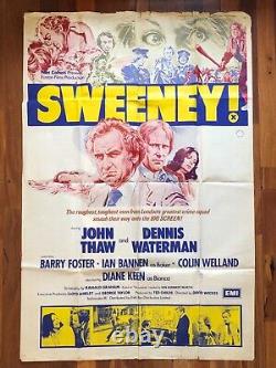 THE SWEENEY ORIGINAL GIANT FILM POSTER 4 Sheet / Double Quad RARE