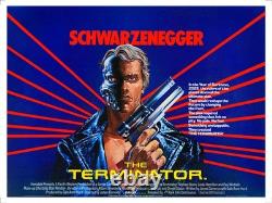 THE TERMINATOR (1984) British Quad 30x40 RARE sci-fi classic movie poster