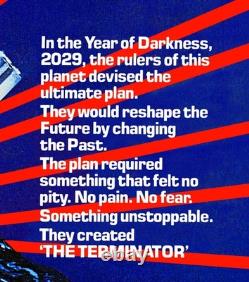 THE TERMINATOR (1984) British Quad 30x40 RARE sci-fi classic movie poster