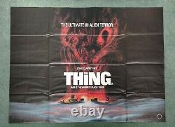 THE THING (1982) original UK quad movie poster John Carpenter Sci-fi Horror