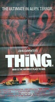 THE THING (1982) original UK quad movie poster John Carpenter Sci-fi Horror