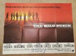 THE WILD BUNCH original 1969 UK Quad movie poster great condition