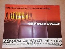 THE WILD BUNCH original 1969 UK Quad movie poster great condition