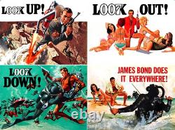 THUNDERBALL (1965) British Quad 30x40 GREAT rare James Bond movie poster