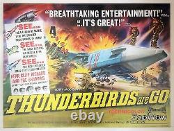 THUNDERBIRDS ARE GO 1966 Zero-X Anderson Original Vintage UK Film Quad Poster