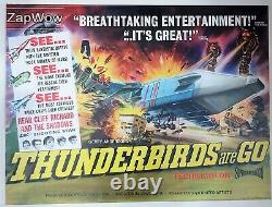 THUNDERBIRDS ARE GO 1966 Zero-X Anderson Original Vintage UK Film Quad Poster