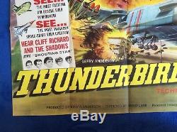 THUNDERBIRDS ARE GO Original UK Quad 1960's Movie Poster Gerry Anderson