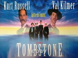 TOMBSTONE (1993) original quad movie poster Kurt Russell (Wyatt Earp) Val Kilmer