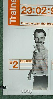 TRAINSPOTTING (1996) original UK advance teaser double-sided quad movie poster