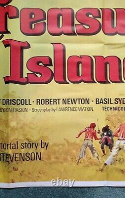 TREASURE ISLAND (1950, RR1970s) original UK quad movie poster Bysouth artwork