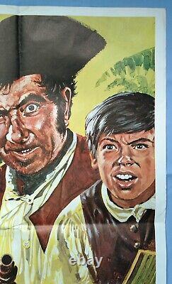 TREASURE ISLAND (1950, RR1970s) original UK quad movie poster -DISNEY-Bysouth art