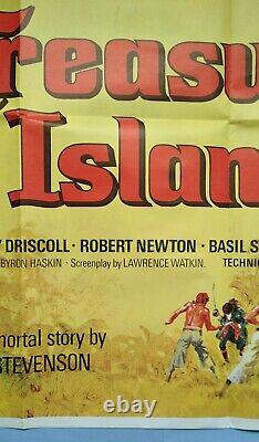 TREASURE ISLAND (1950, RR1970s) original UK quad movie poster -DISNEY-Bysouth art