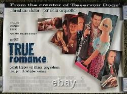 TRUE ROMANCE (1993) Original UK Quad Movie Poster Quentin Tarantino ROLLED