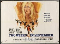 TWO WEEKS IN SEPTEMBER A COEUR JOIE British Quad movie poster BRIGITTE BARDOT 67