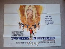 TWO WEEKS IN SEPTEMBER UK Quad Film Movie Cinema Poster 40 x 30 Brigitte Bardot