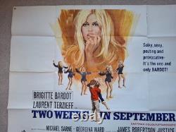 TWO WEEKS IN SEPTEMBER UK Quad Film Movie Cinema Poster 40 x 30 Brigitte Bardot