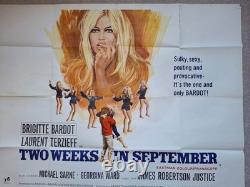 TWO WEEKS IN SEPTEMBER UK Quad Film Movie Cinema Poster 40 x 30 Brigitte Bardot