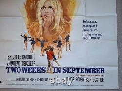 TWO WEEKS IN SEPTEMBER UK Quad Film Movie Cinema Poster 40 x 30 Brigitte Bardot