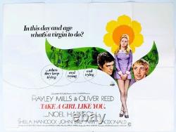 Take A Girl Like You Original Uk Quad Movie Poster 1970 Haley Mills