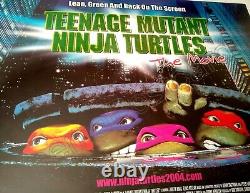 Teenage Mutant Ninja Turtles UK Original Quad Movie Poster Leonardo 2004 reissue