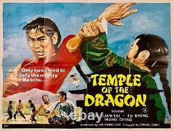 Temple of the Dragon AKA Kung Fu Invaders Original 1974 Movie Quad Poster