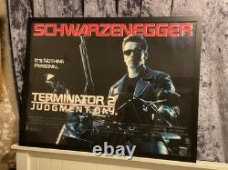 Terminator 2 poster rarely available, genuine 1991 cinema quad (40in x 30in)