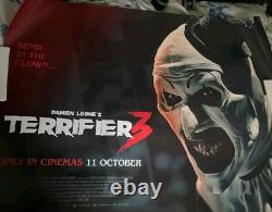 Terrifier 3 Movie Cinema Quad Poster (30x40), v good condition
