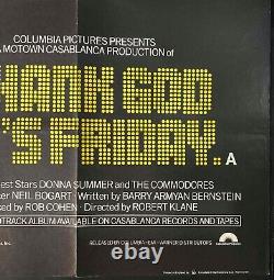 Thank God Its Friday Original Quad Movie Cinema Poster Donna Summer 1978