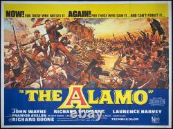 The Alamo ORIGINAL Quad Movie Poster JOHN WAYNE Widmark Harvey Avalon RR