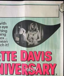 The Anniversary ORIGINAL Quad Movie Film Cinema Poster Bette Davis HAMMER 1968
