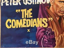 The Comedians Original British Movie Quad Poster 1967 Burton & Taylor