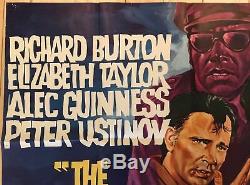 The Comedians Original British Movie Quad Poster 1967 Burton & Taylor