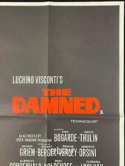 The Damned Original Quad Movie Poster Visconti Dirk Bogarde 1969