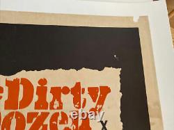 The Dirty Dozen UK Movie Quad Linen Backed & Original