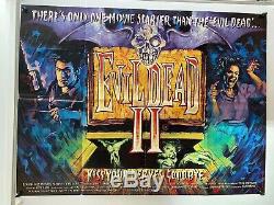 The Evil Dead 2 (II) Original UK British Quad Film Poster (1987) Sam Raimi