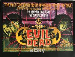 The Evil Dead Linen Backed British Quad Film Poster (1982)