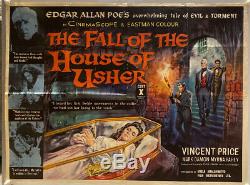 The Fall Of The House Of Usher Original UK British Quad Film Poster 1960 RARE