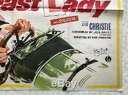 The Fast Lady Original Movie Quad Poster 1962 Julie Christie Fratini Art Bentley