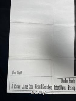 The Godfather (1972) Marlon Brando Original UK Quad Poster Al Pacino Coppola