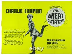 The Great Dictator Charlie Chaplin 1940 Original Uk Quad Movie Poster