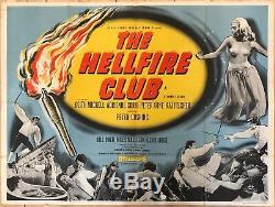 The Hellfire Club Original British Movie Quad UK Film 1961 Peter Cushing Rare