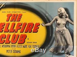 The Hellfire Club Original British Movie Quad UK Film 1961 Peter Cushing Rare