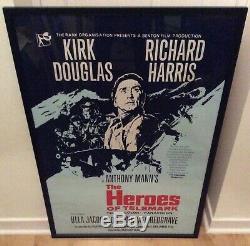 The Heroes Of Telemark UK Quad Movie Cinema Poster 1965 War Vintage Original